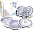 AD Set of 6 Coasters for Drinks Absorbing Round Ceramic Stone Coaster by AD