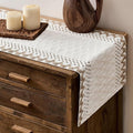 Macrame Side Trim Boho Woven Table Runner, Jute 12x60 Inch | Crochet Hollow by ZEEMARTONLINE