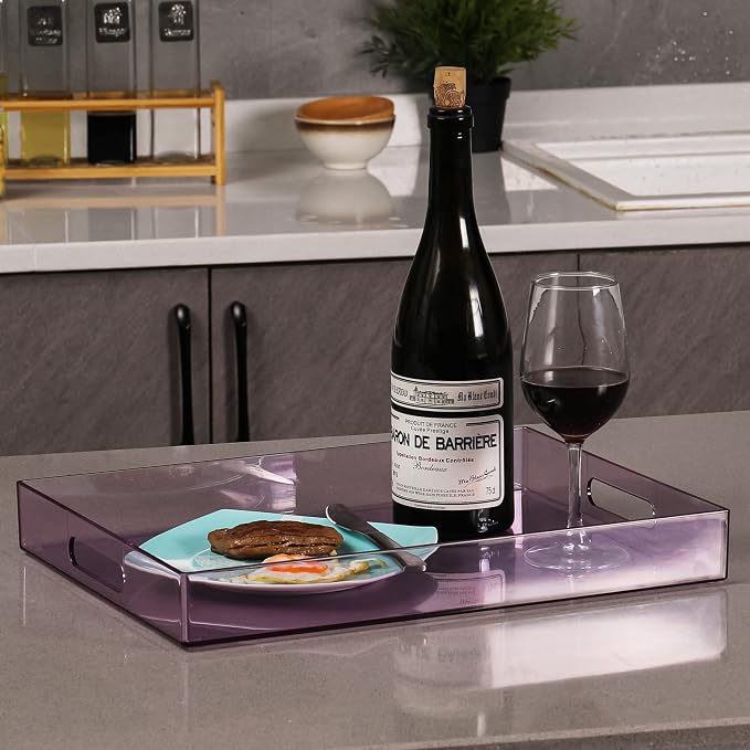 Sooyee Violet Clear Acrylic Serving Tray - Image 4