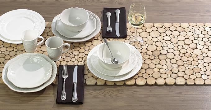 Lenox Opal Innocence Carved Porcelain 4-Piece Dinnerware Set - Image 5