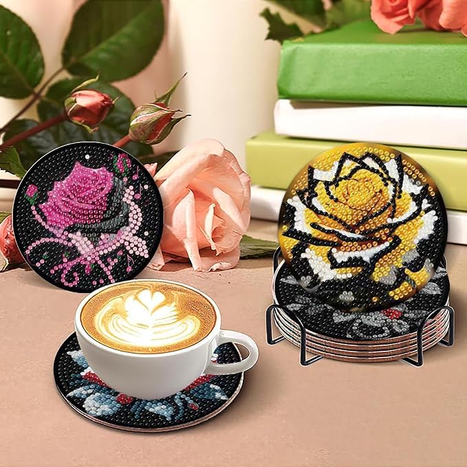 Mrnsiet 8PCS Diamond Art Coasters - Image 3