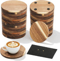 36PCS Unfinished Wood Coasters for Drinks 4 Inch Wooden Coaster Stackable by Unknown