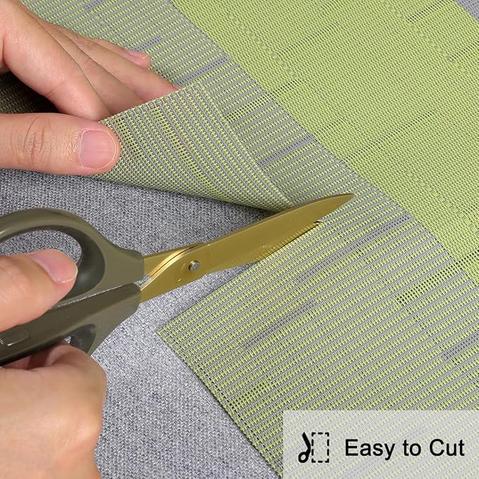Table Runner 88 Inches Long, Vinyl Woven Farmhouse Table Runners | Washable - Image 5