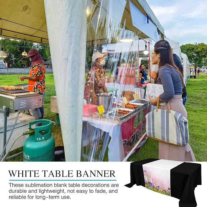 1 Pcs White Sublimation Table Runners Blanks 36 x 72 Inch Polyester White Table - Image 6