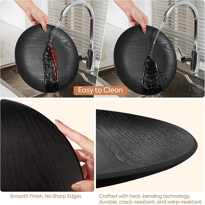 Wood Serving Tray: Black Decorative Tray - Image 4