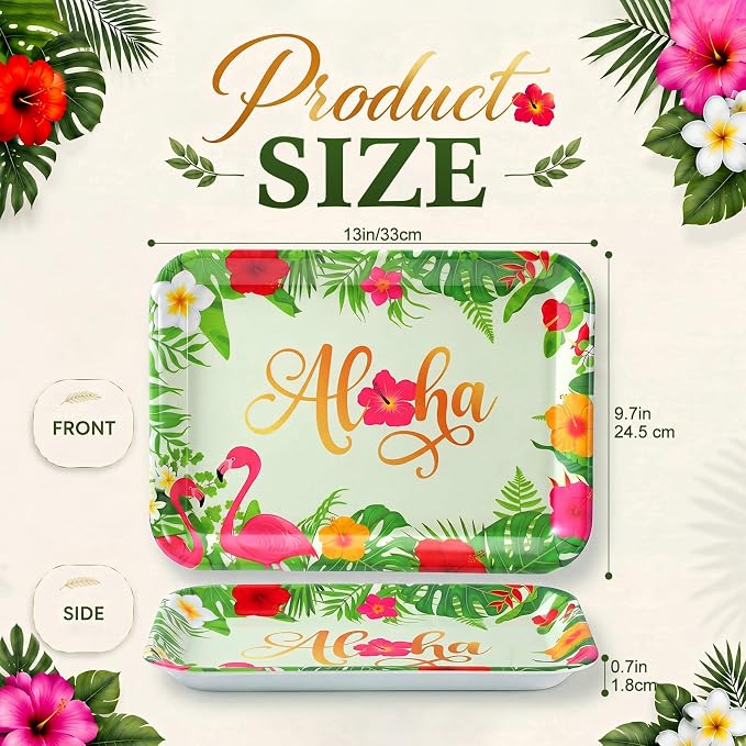 4 Pieces Aloha Serving Trays - Image 3