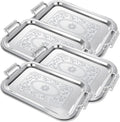 4 Pack Stainless Steel Serving Tray by Unknown