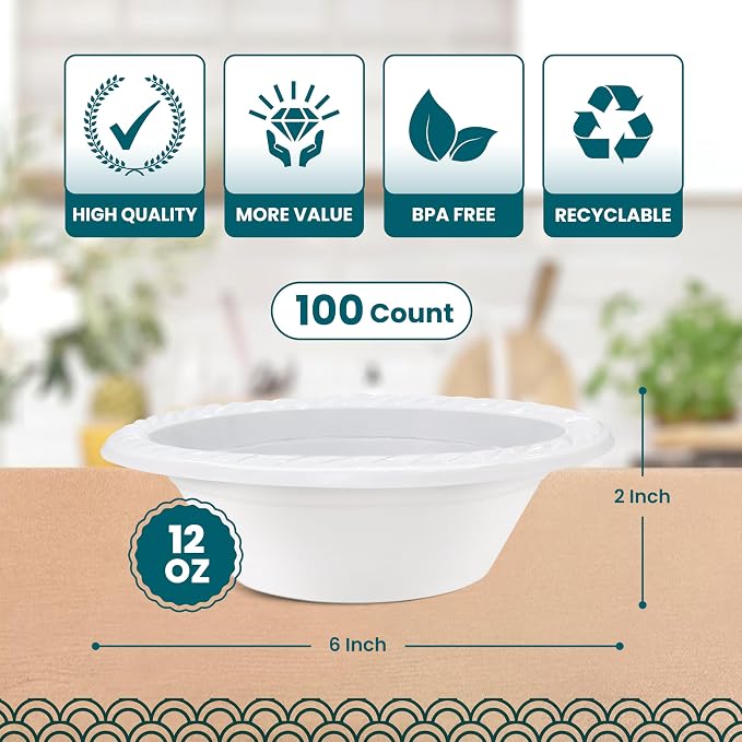 R-kay White Plastic Bowls - Image 6