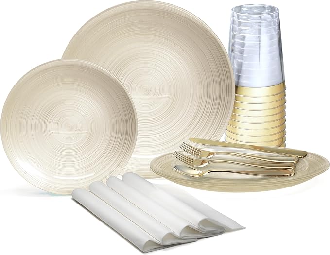 " OCCASIONS " 640pcs set-Wedding Party Disposable Plastic Plate Set -80 x 10'' by OCCASIONSFINESTPLASTICTABLEWARE