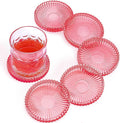 Modern Clear Glass Coasters Set of 6, Cute Coasters Table Mats by GOHDODD