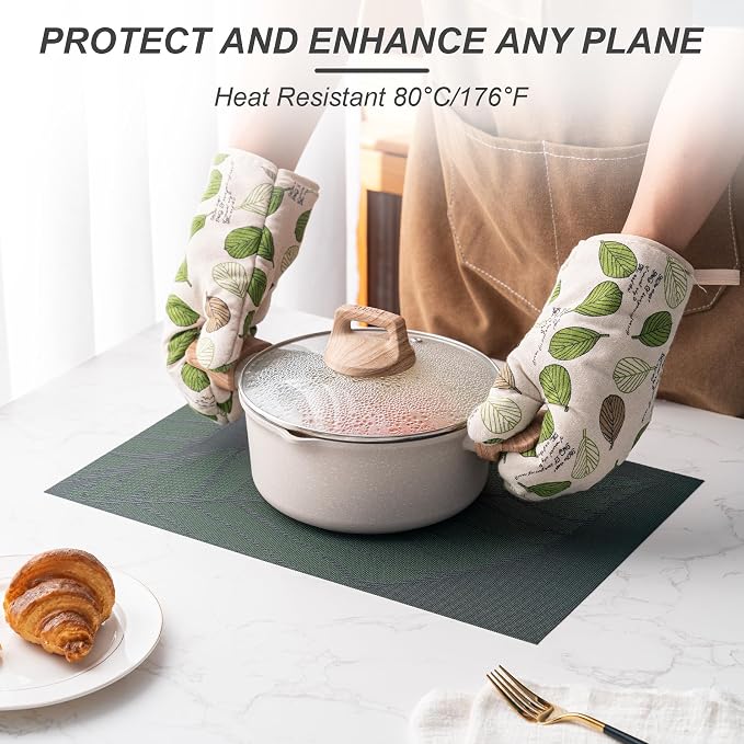 Placemats Set of 4 Washable Indoor | Outdoor Vinyl Place Mats - Image 4