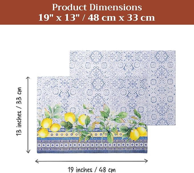 Maison d' Hermine Placemats Set of 4 Reusable 100% Cotton | Cloth Place Mats - Image 7