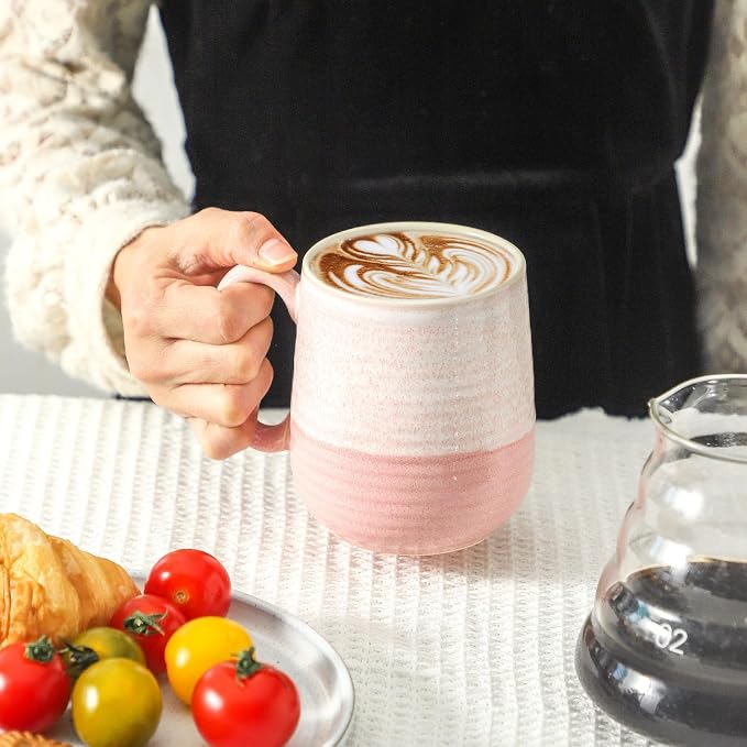 HASENSE Coffee Mugs Set of 4, 15 oz Large Ceramic Cups - Image 4