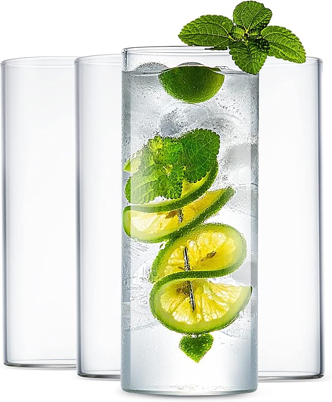 LUXU Drinking Glasses 12 oz, Water Glasses, Mojito Glass Cups, Bar Glassware by LUXU