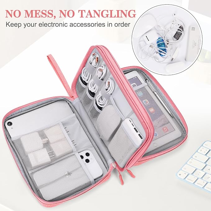 FYY Electronic Organizer, Travel Tech Pouch Bag, Extra Large, Waterproof - Image 5