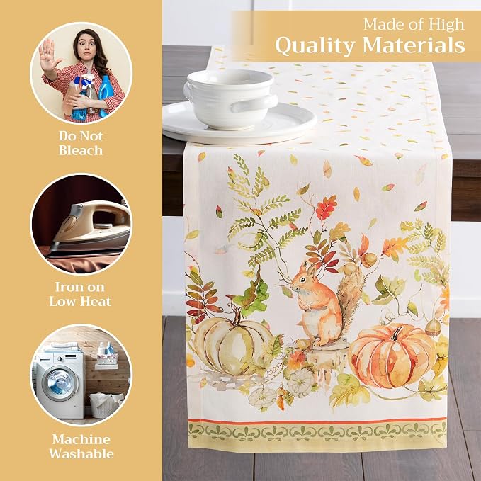 Maison d' Hermine Table Runner 100% Cotton 14.50" x 72" | Table Runners 72 - Image 3