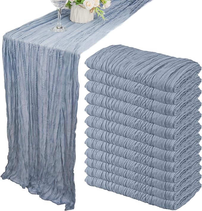 12 Pack Boho Gauze Table Runner 35x72 Inch by Fivenl