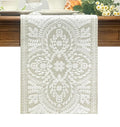 KEVA Boho Table Runner 36inches Long, Farmhouse Rustic Vintage White by KEVA