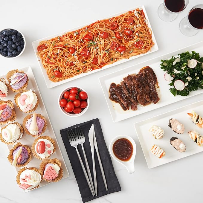 DOWAN 14.5" Rectangular Plates Set of 4 - Image 2