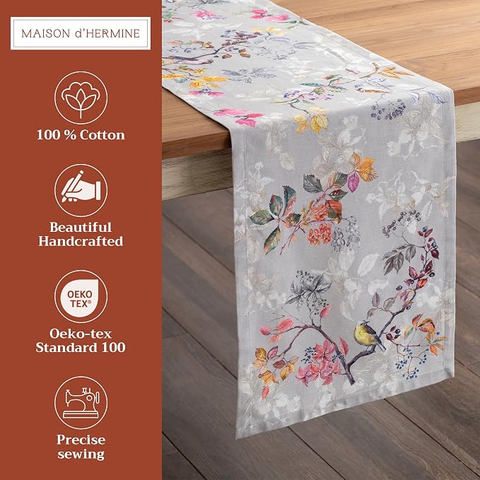 Maison d' Hermine Table Runner 100% Cotton 14.50" x 108" | Table Runners 108 - Image 2