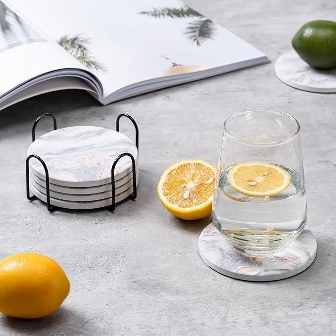 6Pcs Absorbent Coasters Set - Image 6