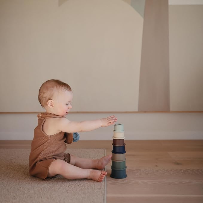 mushie Stacking Cups Toy 8 pcs | Made in Denmark - Image 4
