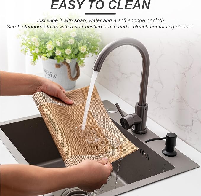 Placemats Set of 6 Washable Indoor | Outdoor Vinyl Place Mats - Image 3