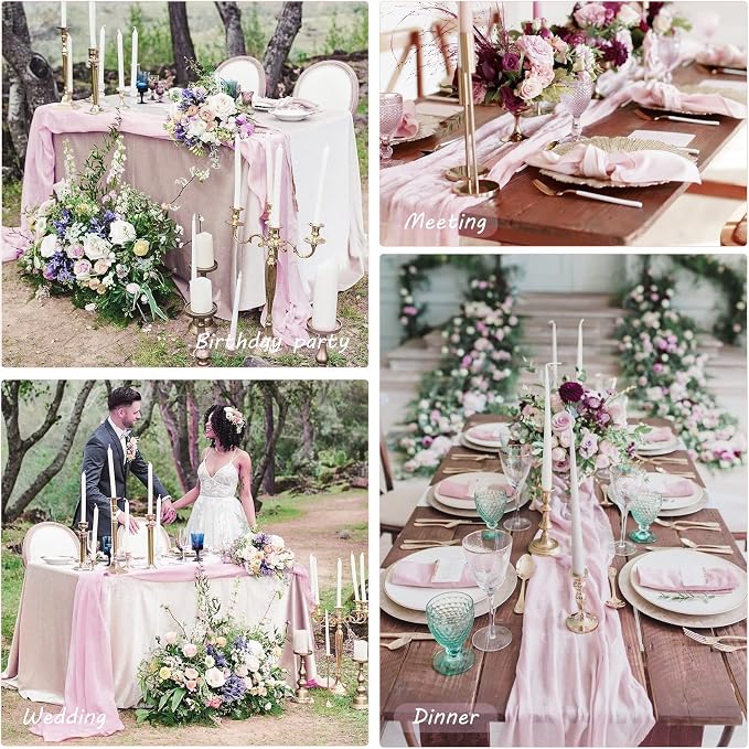 12 Pack 10Ft Cheesecloth Table Runner 35x120 Inch Boho Gauze Table Runner - Image 6