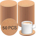 50 pcs Cork Coasters for Drinks, Bulk Blank Coasters DIY Crafts, Heat-Resistant by Anpuimult