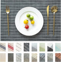Placemats Set of 4 Vinyl/Plastic Woven Place Mats by Unknown