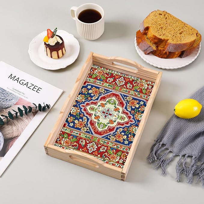 EWJRNSF Diamond Art Kits for Adults Wooden Serving Trays - Image 7