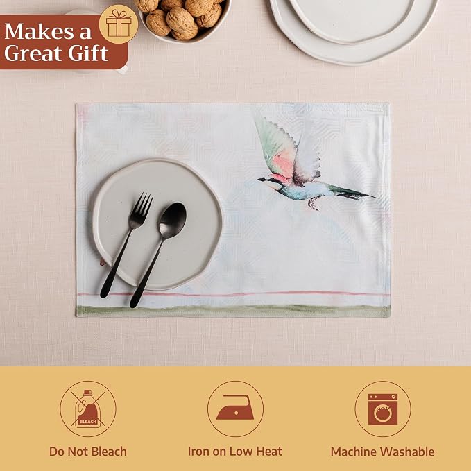 Maison d' Hermine Placemats Set of 4 Reusable 100% Cotton | Cloth Place Mats - Image 5