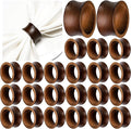 Zhehao 50 Pcs Wood Napkin Rings Bulk Acacia Handmade Dining Table Napkin Holder by Zhehao