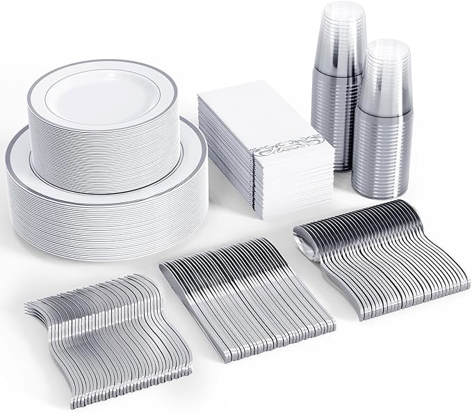 FOCUSLINE 350 Ct Disposable Dinnerware Set by FOCUSLINE