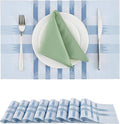 Leetaltree Geometric Print Blue Placemats Set of 8 by Leetaltree-ArtatEveryTable
