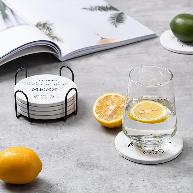6Pcs Absorbent Coasters Set - Image 5