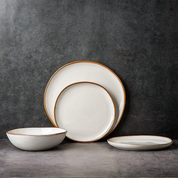 AmorArc Ceramic Cereal Bowls Set of 6, 24 oz Handmade Stoneware Bowls Set - Image 6