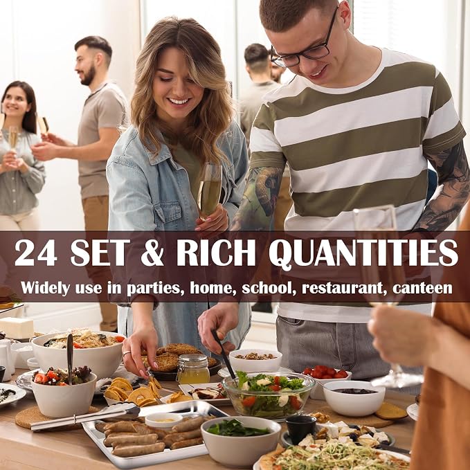 meekoo 24 Pcs Baking Sheet Pan Cookie Sheet Set - Image 7
