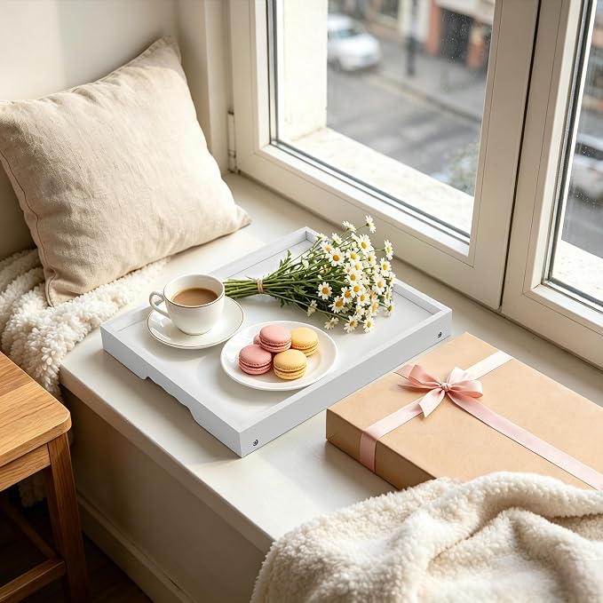 Bamboo Breakfast Trays with Folding Legs, laptops and serving in bed. - Image 8
