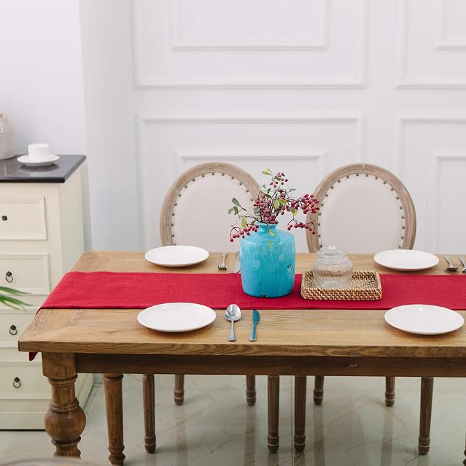 Soft Caddice Faux Linen Table Runner 2 Side - Image 7