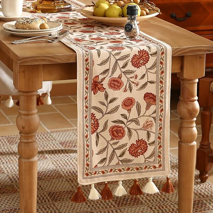 Designer French Linen Table Runner, Kitchen Decor, Dining Table, Thanksgiving - Image 2