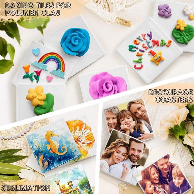 36 PCS Sublimation Coasters Glossy Glazed Ceramic Tiles - Image 5