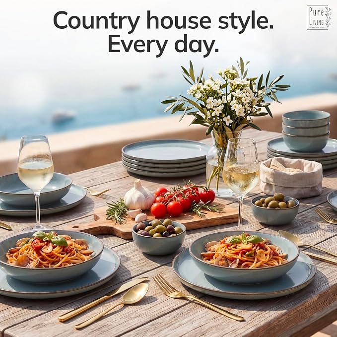 12 Piece Stoneware Dinnerware Set - Image 2