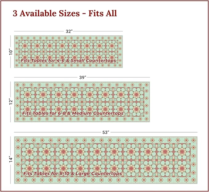 Heat Resistant Table Runner, 53 x 14 Inch - Image 3
