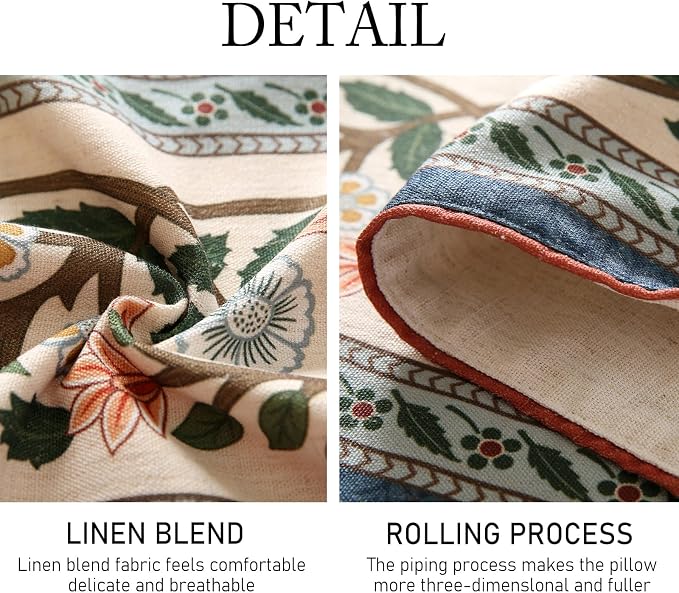 Designer Vintage Linen Extra Long Table Runner, Floral Pattern, Dining Table - Image 6