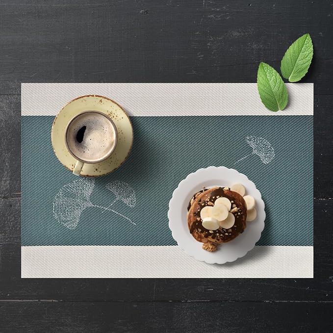 PIGCHCY Placemats Set of 8, Country Rustic Placemats Non-Slip Washable Durable - Image 6