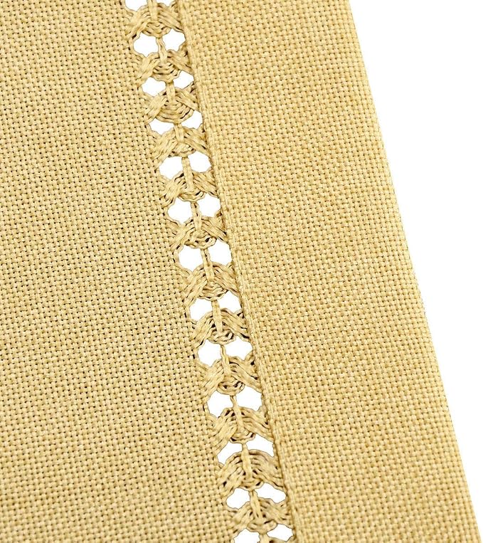 Grelucgo Handcrafted Solid Color Dining Table Runner, Dresser Scarf, - Image 2