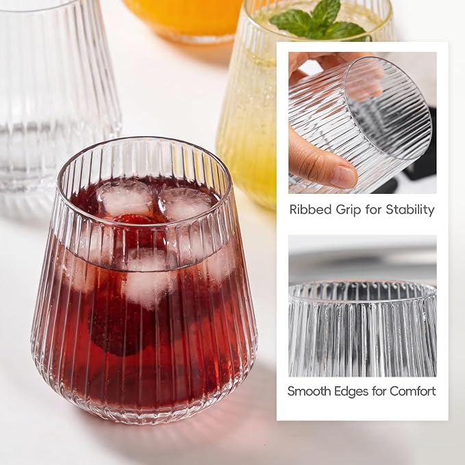 N9R 40PCS Plastic Wine Glasses Disposable, 14 oz Cocktail & Spritz Glasses | - Image 6