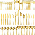 65 Piece Gold Silverware Set by KINGSTONE