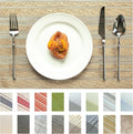 Placemats Set of 8 Vinyl/Plastic Woven Place Mats by Unknown